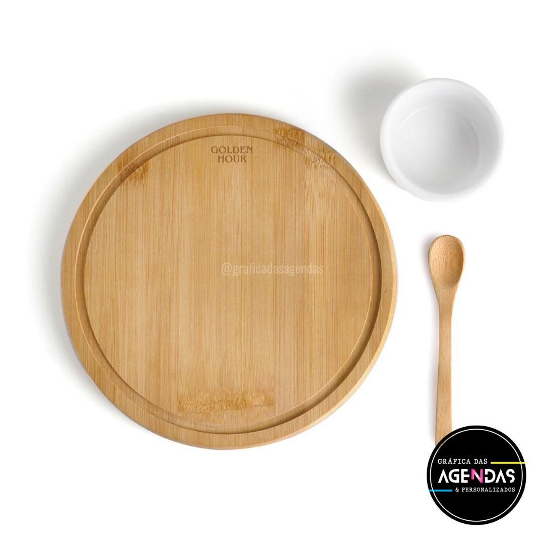 Conjunto para Petiscos em Bambu